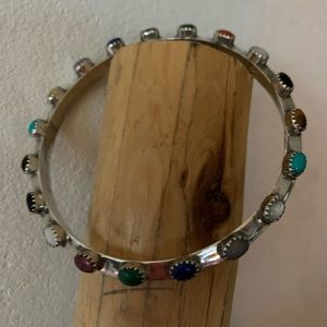Sterling Lenora Begay Navajo Bangle Bracelet